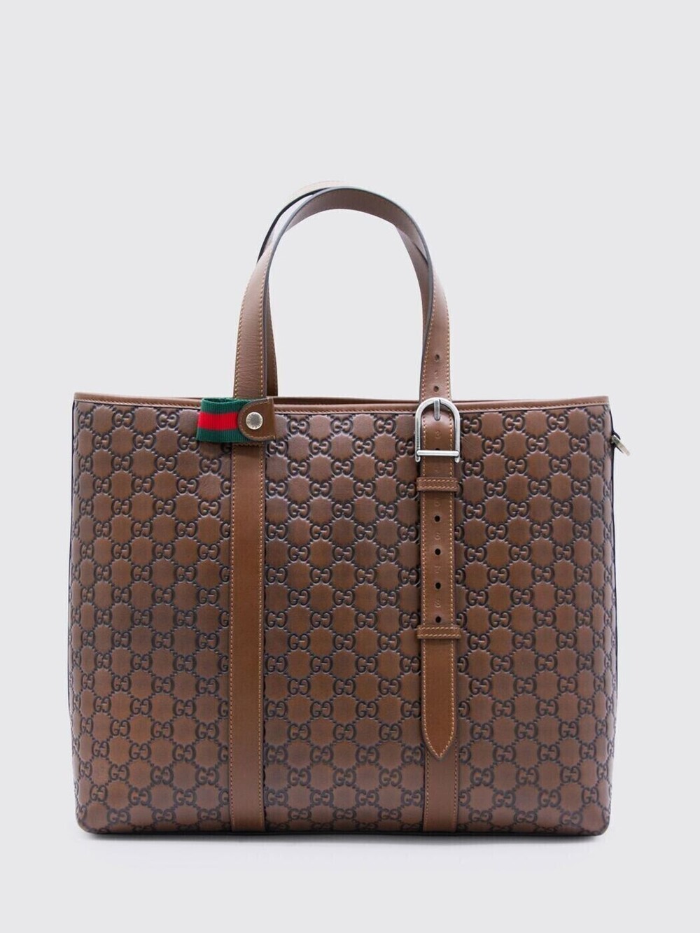 Gucci Ophidia GG Tote Bag GG Canvas Leather Brown